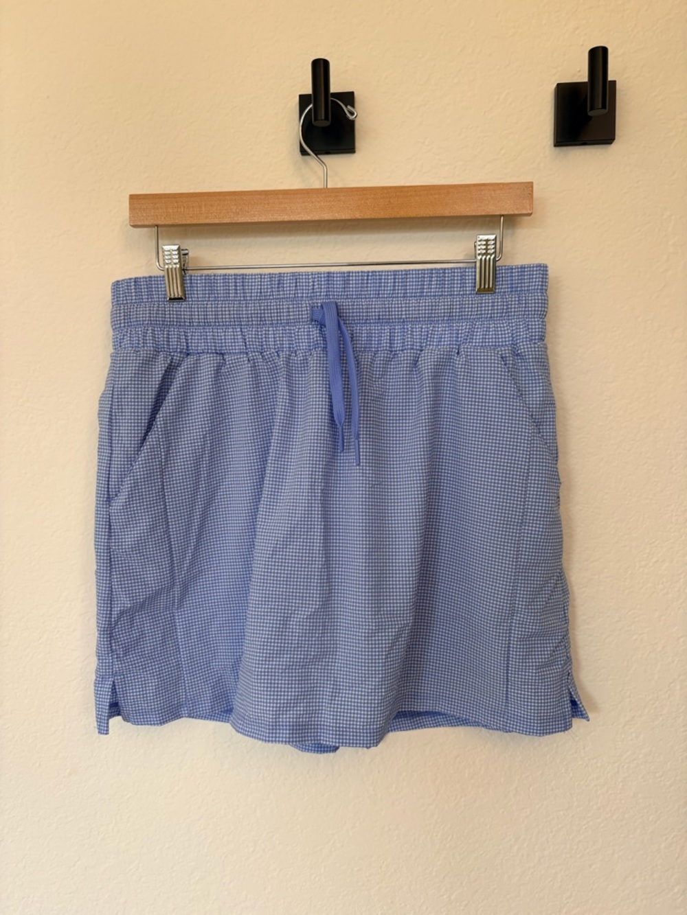 adidas Light Blue Gingham Golf Skort